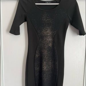 Black glitter dress